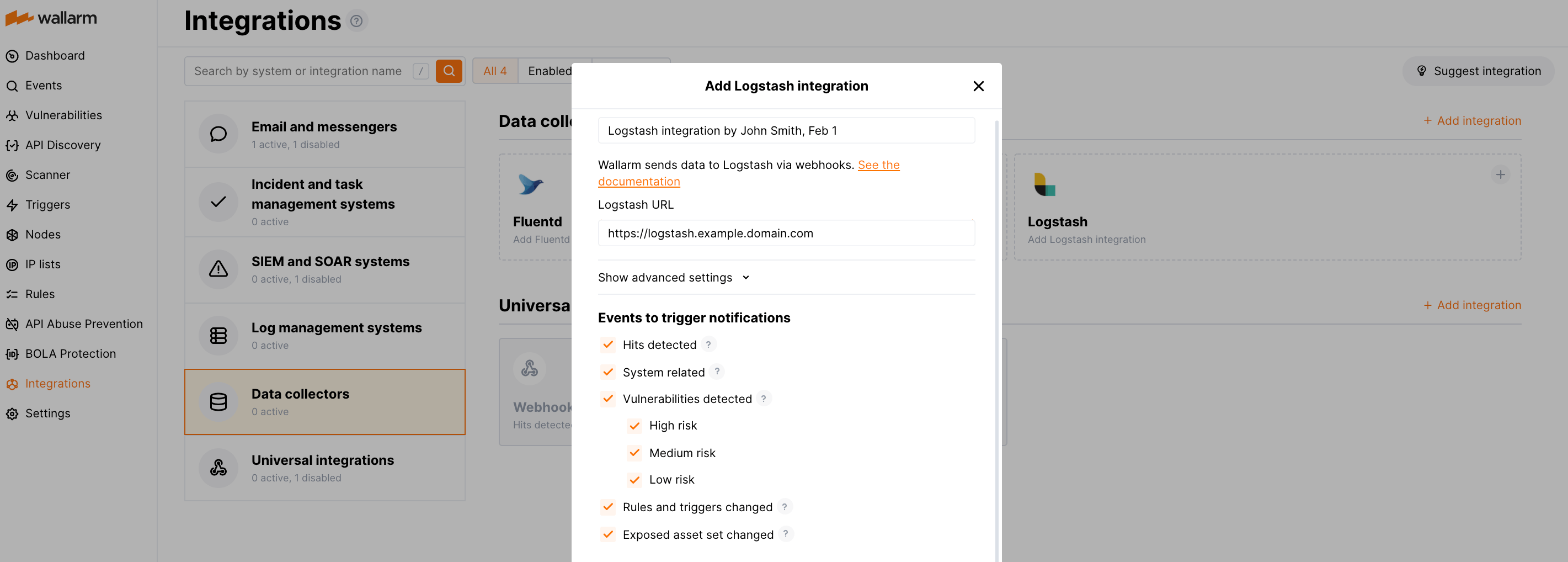 Webhook integration with Logstash