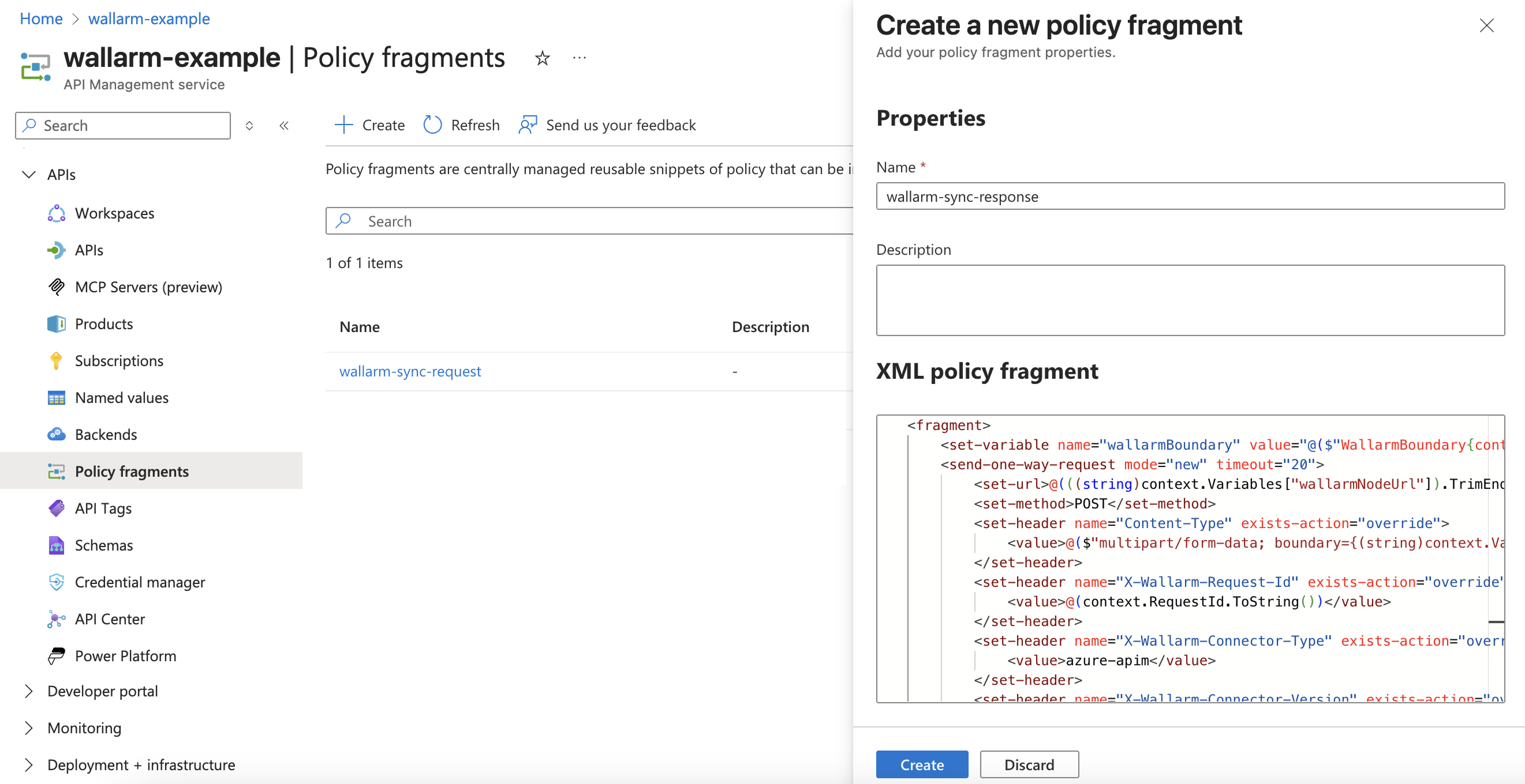 Wallarm response policy fragment